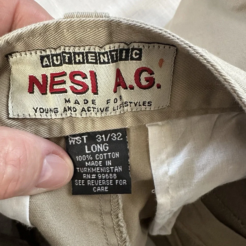 Nesi A.G.‎ Mens Khaki Cargo Pants NWT